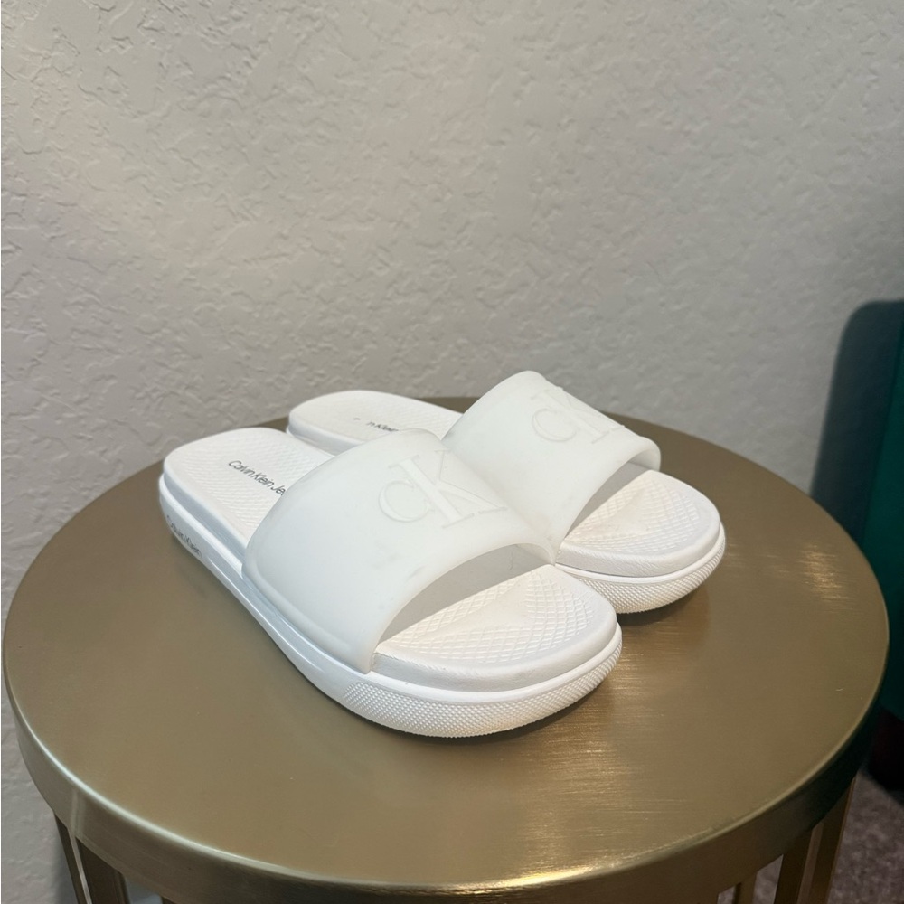 Calvin Klein Classic White Slides